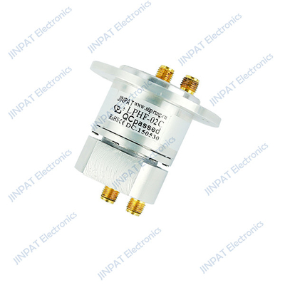 RF Coaxial Rotary Joint Dual Channel Slip Rings IP40 con Compact Signal Slip Rings Velocità fino a 50 giri al minuto