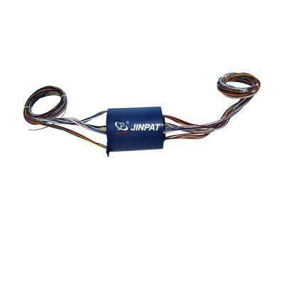 Anello collettore a foro passante a 24 circuiti 500VAC/DC con protezione IP54 per la trasmissione di segnali analogici e digitali