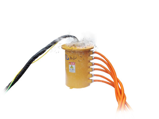 Circuiti rotanti con doppia tensione di 1000 VAC/24 V e 4 × 300 A per apparecchiature di perforazione rotative per lavori pesanti