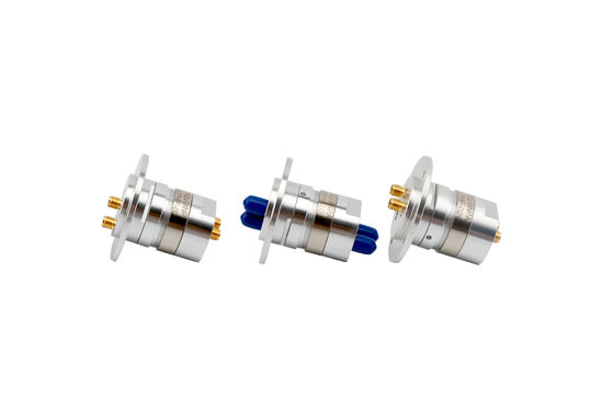Single Channel Slip Ring Rotary Joint with DC to 18 GHz Frequency Range and Stainless Steel Case